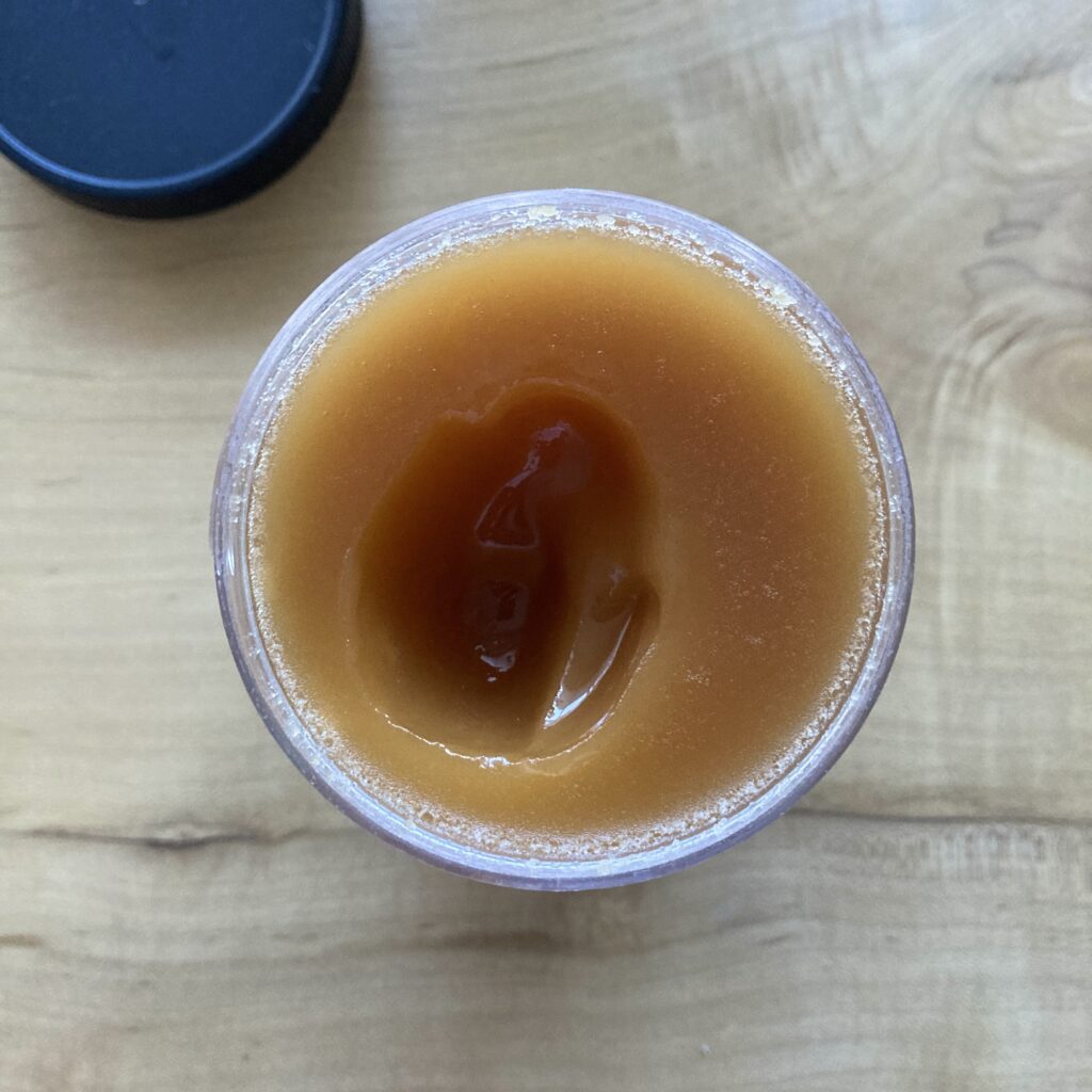 raw honey with a hole